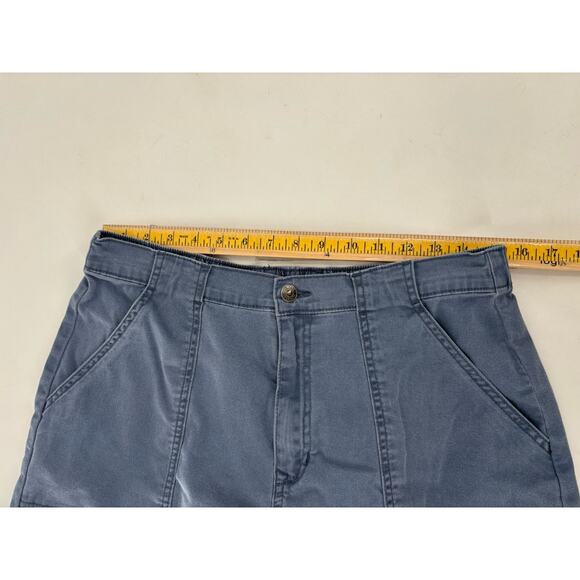 Gloria Vanderbilt Shorts Womens Large Blue Bermudas Cotton Pockets Stretch Waist - Picture 13 of 16